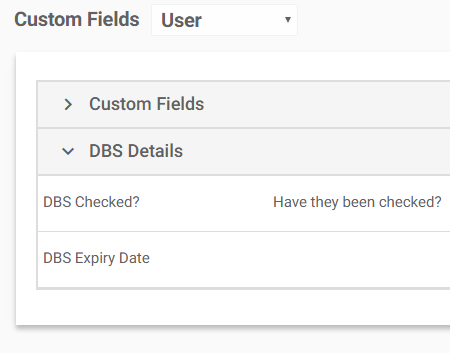 Custom field categories