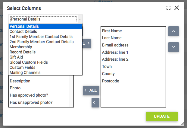 Query columns