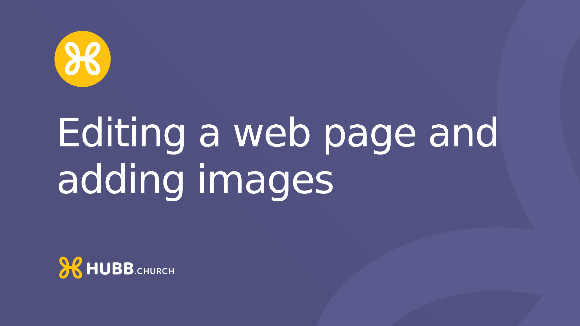 Editing a Web Page and adding images