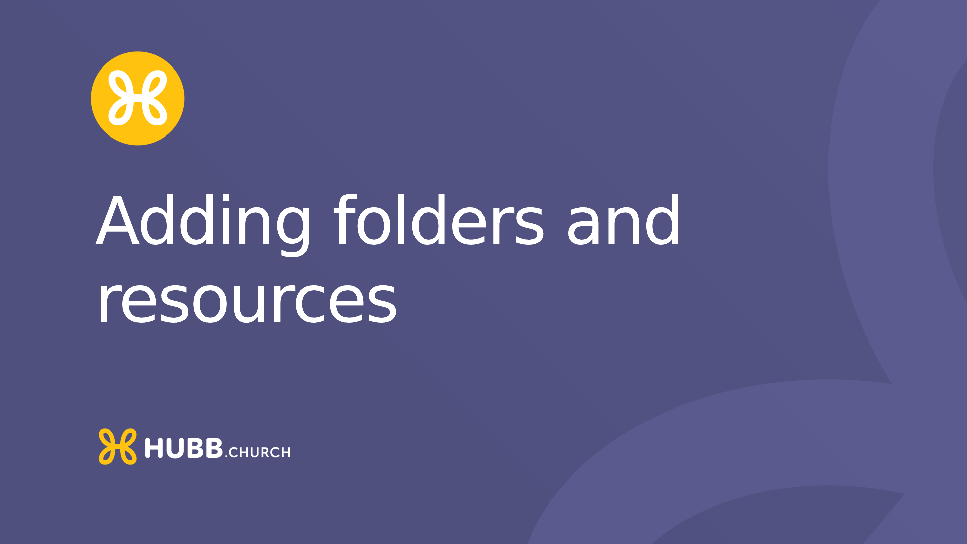 Adding folders and resources