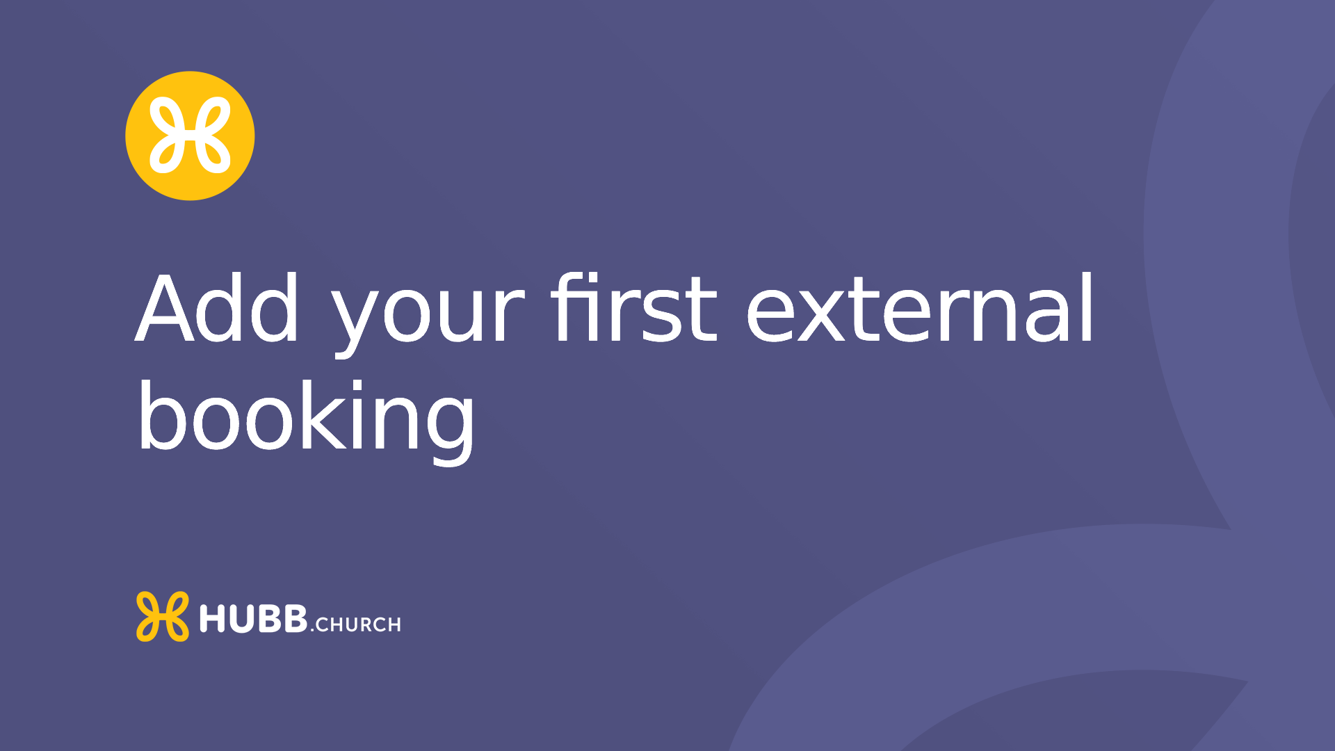 Add your first external booking